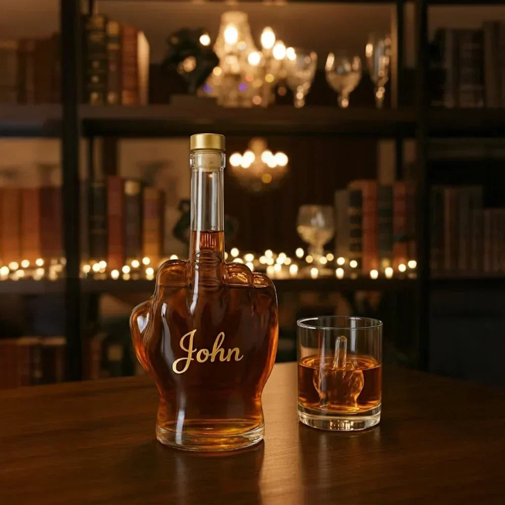 Decanter de Whisky Exclusivo 'Dedo do Meio'