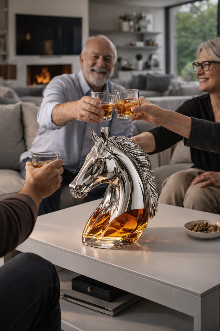 Garrafas de Whiskey – Edição Especial com Cabeça de Cavalo