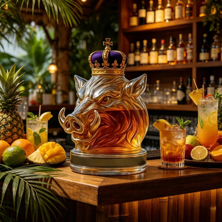 Decantador de Whisky em Design de Cabeça de Porco
