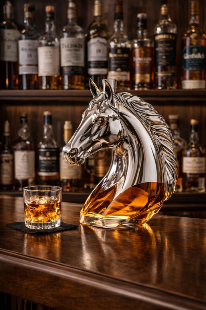 Garrafas de Whiskey – Edição Especial com Cabeça de Cavalo