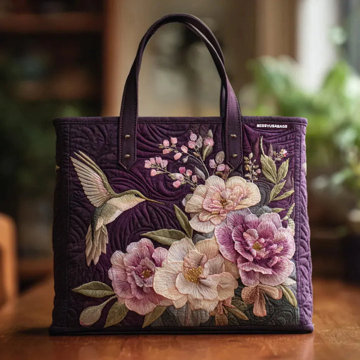 Colibri com Estampa de Orquídea