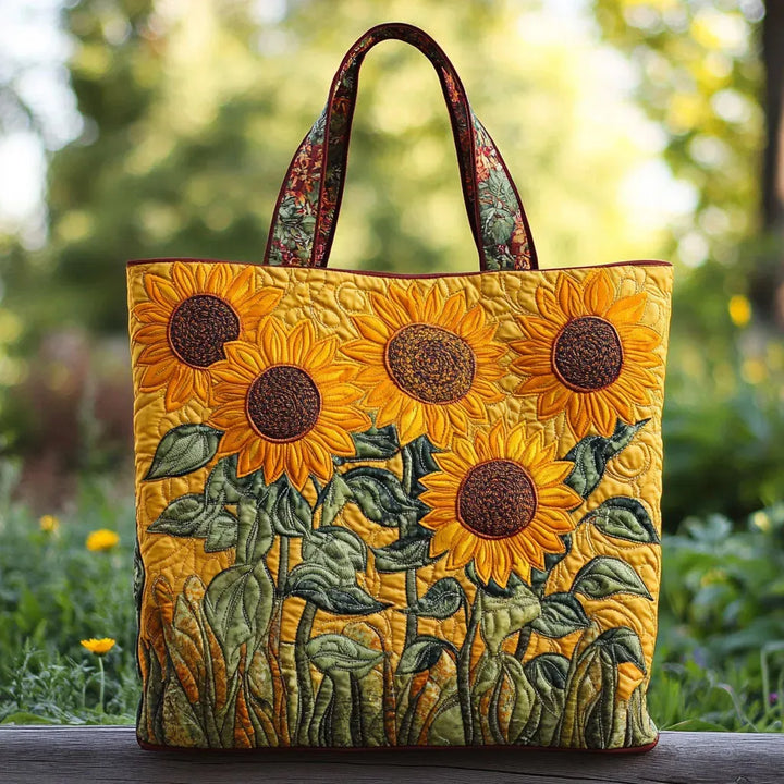 Bolsa Clássica com Estampa de Girassol