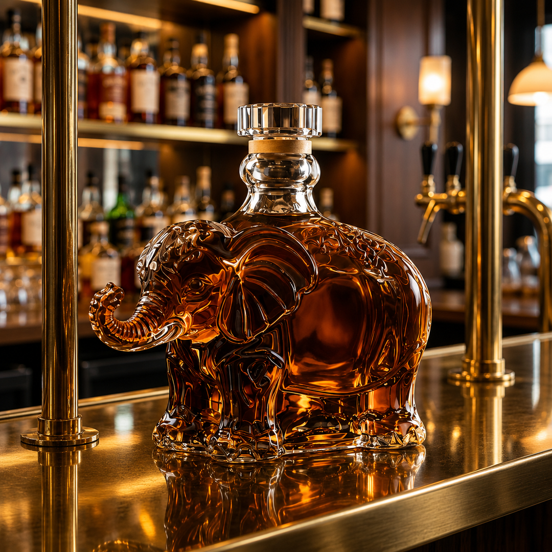 Decantador de Whisky con Diseño de Elefante