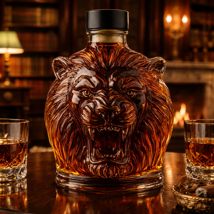 Decantador de Whisky em Forma de Cabeça de Leão