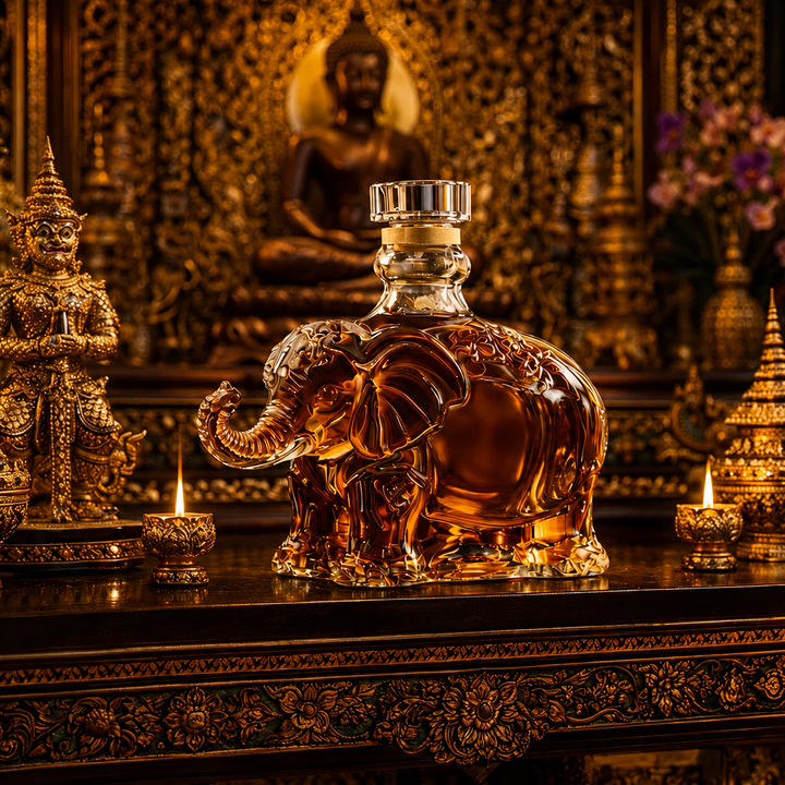 Decantador de Whisky con Diseño de Elefante