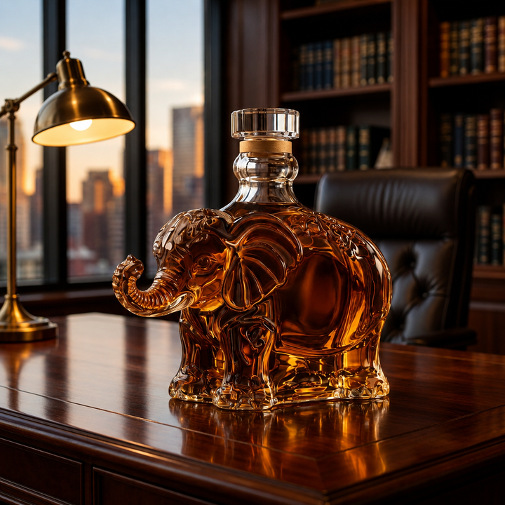 Decantador de Whisky con Diseño de Elefante