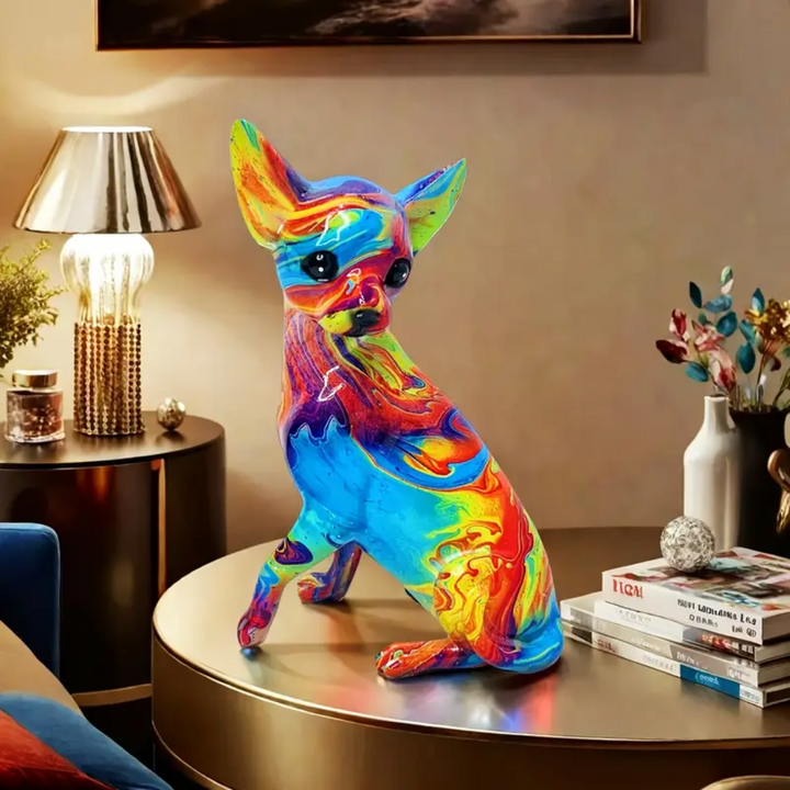 Abajur Colorido Chihuahua para Mesa