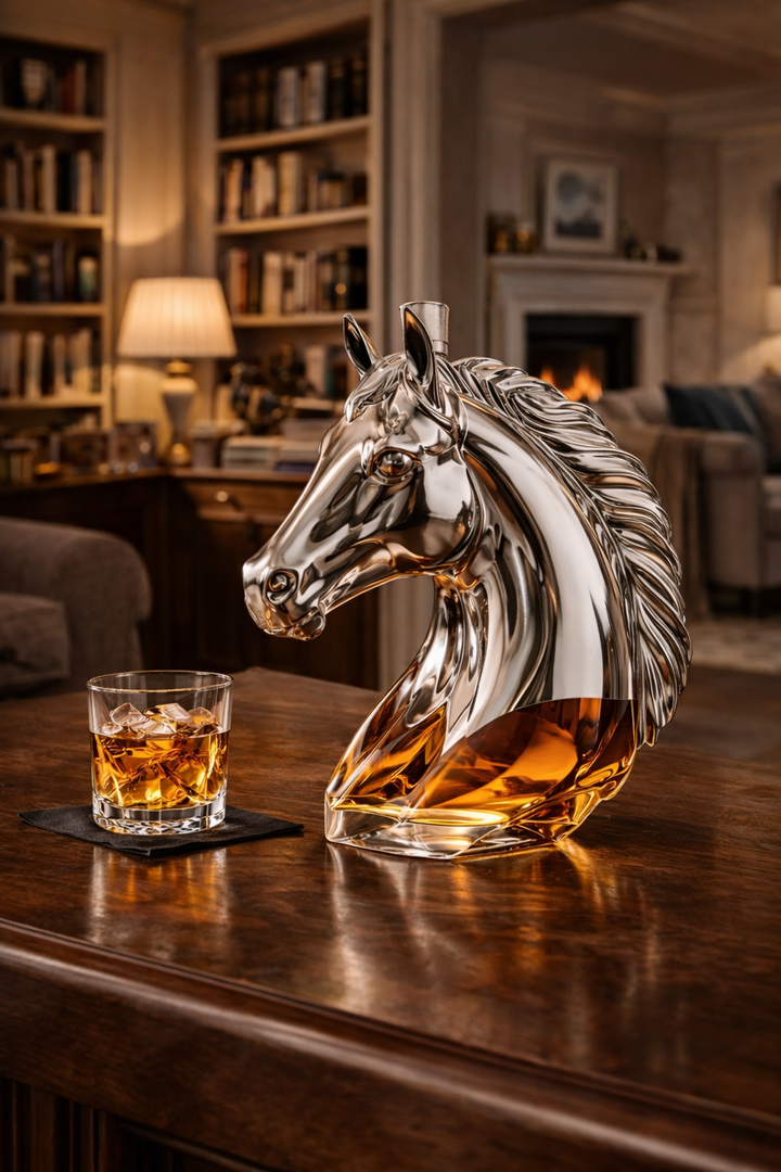 Garrafas de Whiskey – Edição Especial com Cabeça de Cavalo
