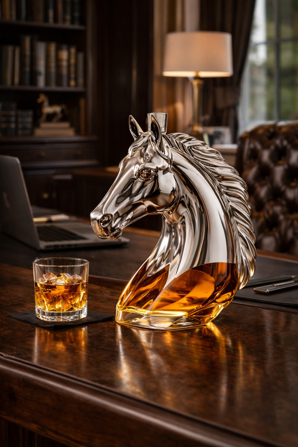 Garrafas de Whiskey – Edição Especial com Cabeça de Cavalo