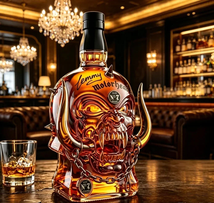 Decantador de Whisky Caveira com Antlers