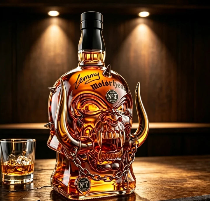 Decantador de Whisky Caveira com Antlers