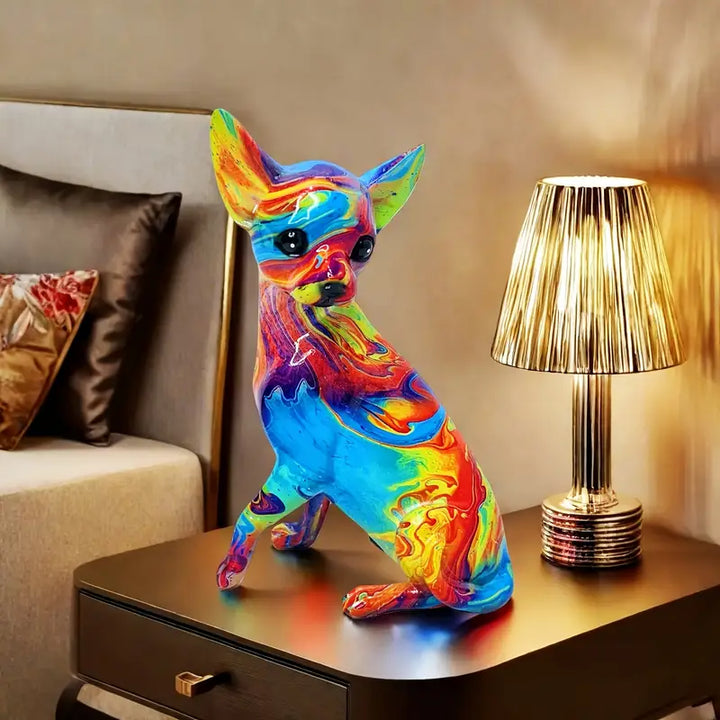 Abajur Colorido Chihuahua para Mesa