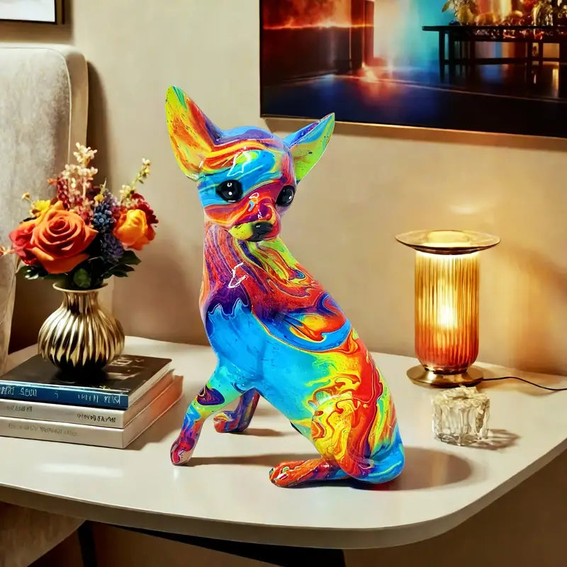 Abajur Colorido Chihuahua para Mesa