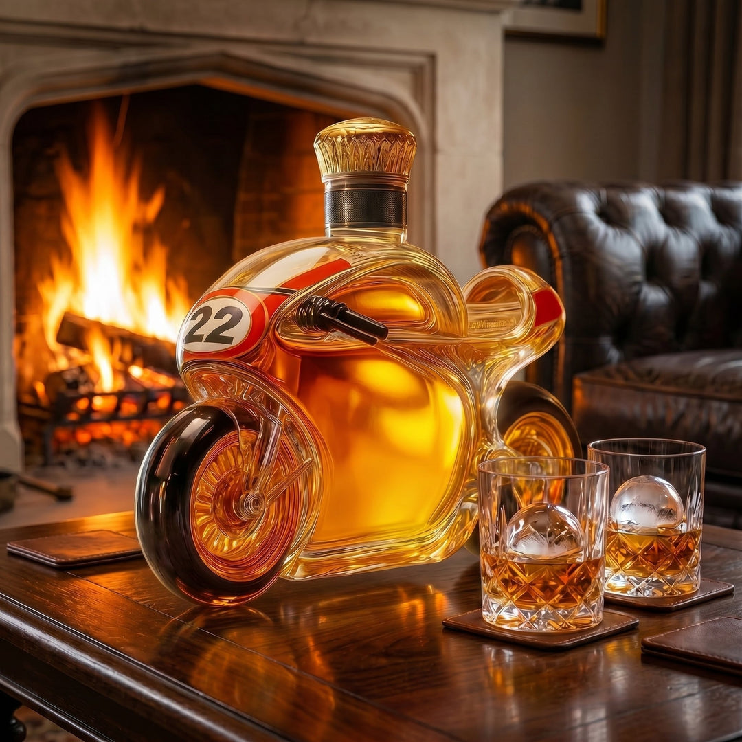 Decantador de Whisky con Diseño de Motocicleta