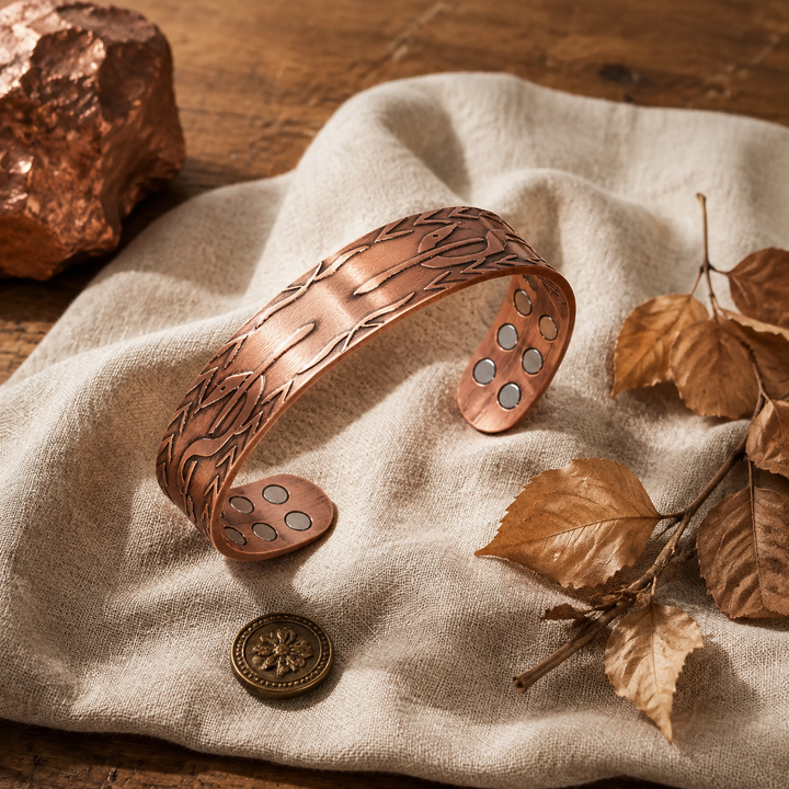 Cobre Ana Zagreb Pulseira com Folhas