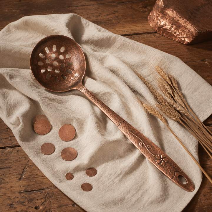 Colher Oca de Cobre Forjada à Mão com Cabo Personalizado