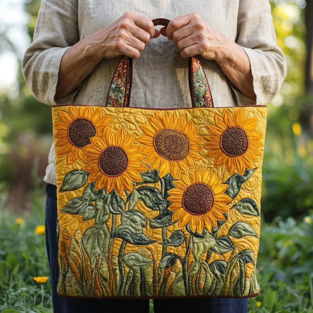 Bolsa Clássica com Estampa de Girassol