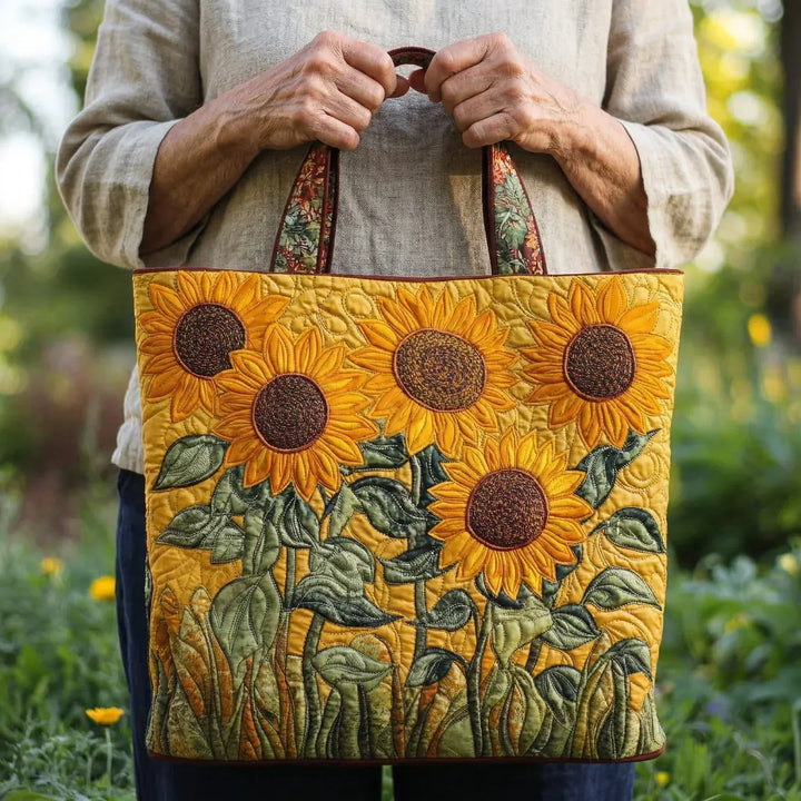 Bolsa Clássica com Estampa de Girassol