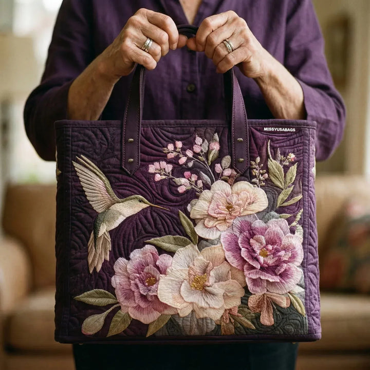 Colibri com Estampa de Orquídea