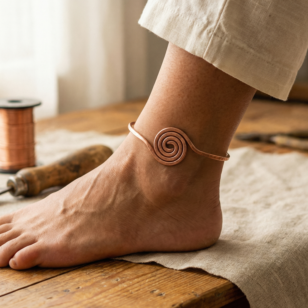 Ana Zagreb Pulseira de Cobre para Tornozelo