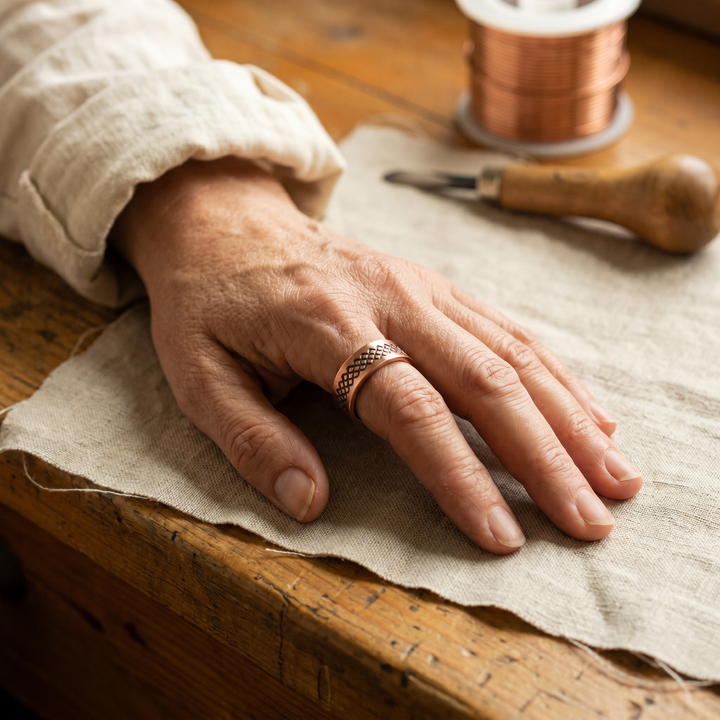 Ana Zagreb Copper Grid Ring