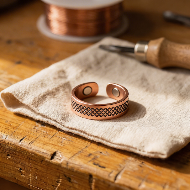 Ana Zagreb Copper Grid Ring